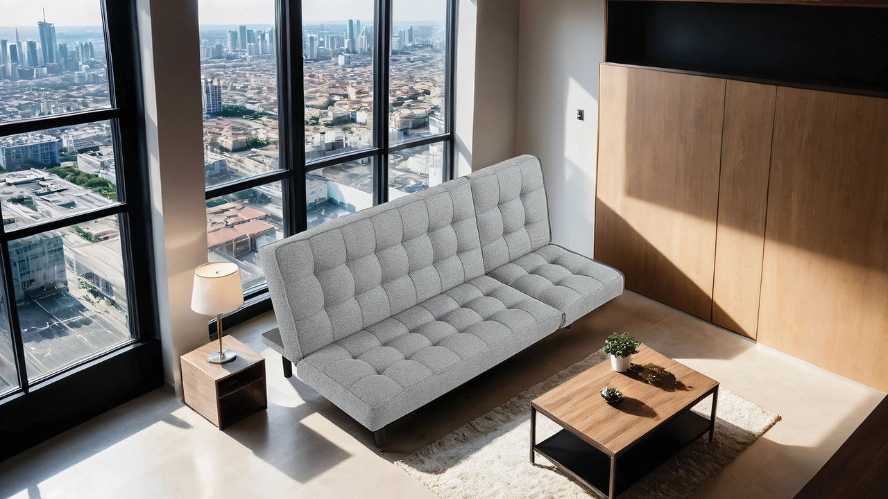 Napervill Light Gray Futon Sofa