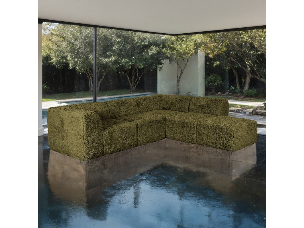 Nappi Olive Green L-Sectional B