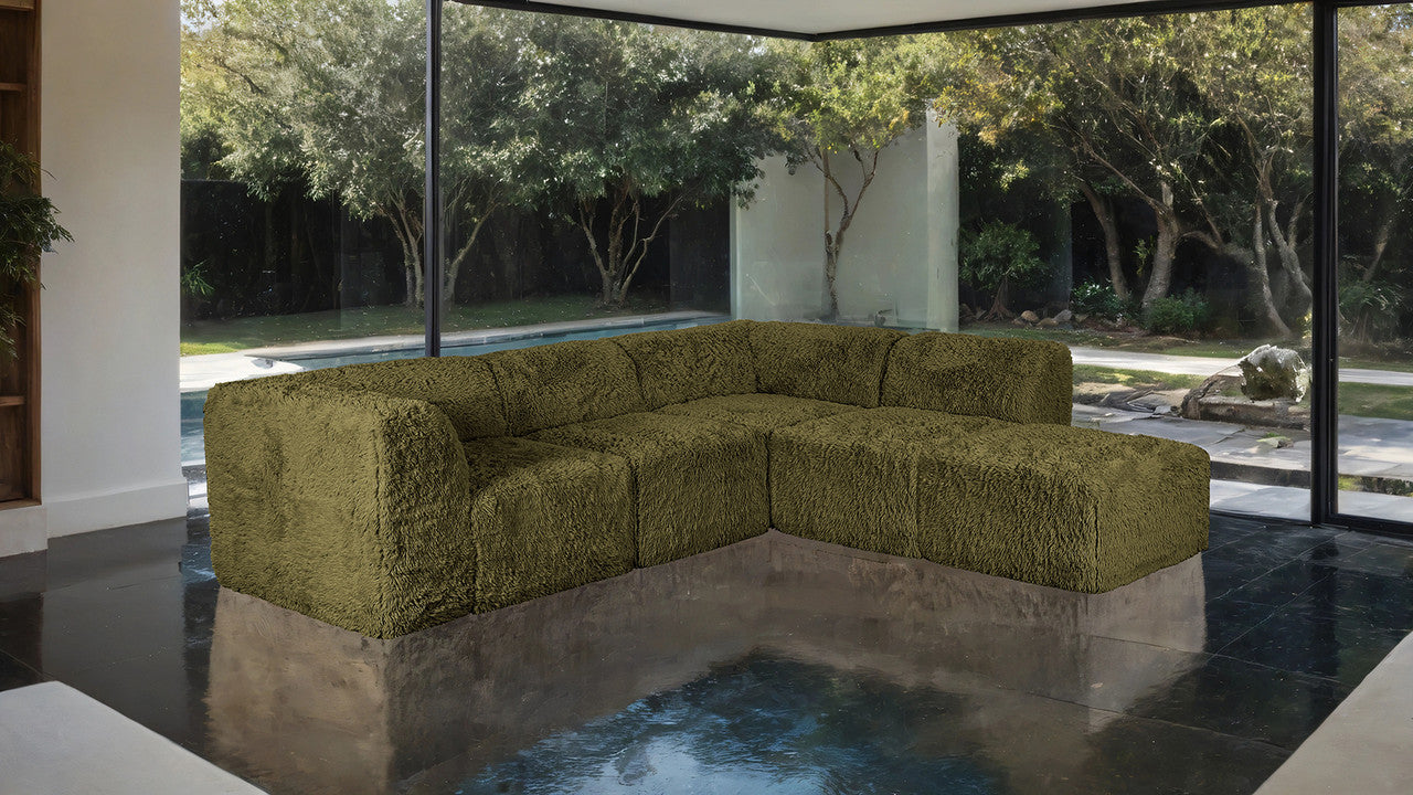 Nappi Olive Green L-Sectional B