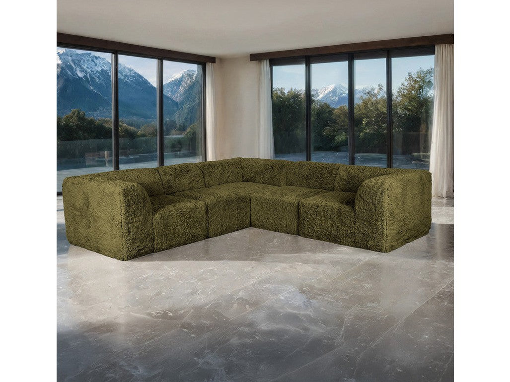 Nappi Olive Green L-Sectional C