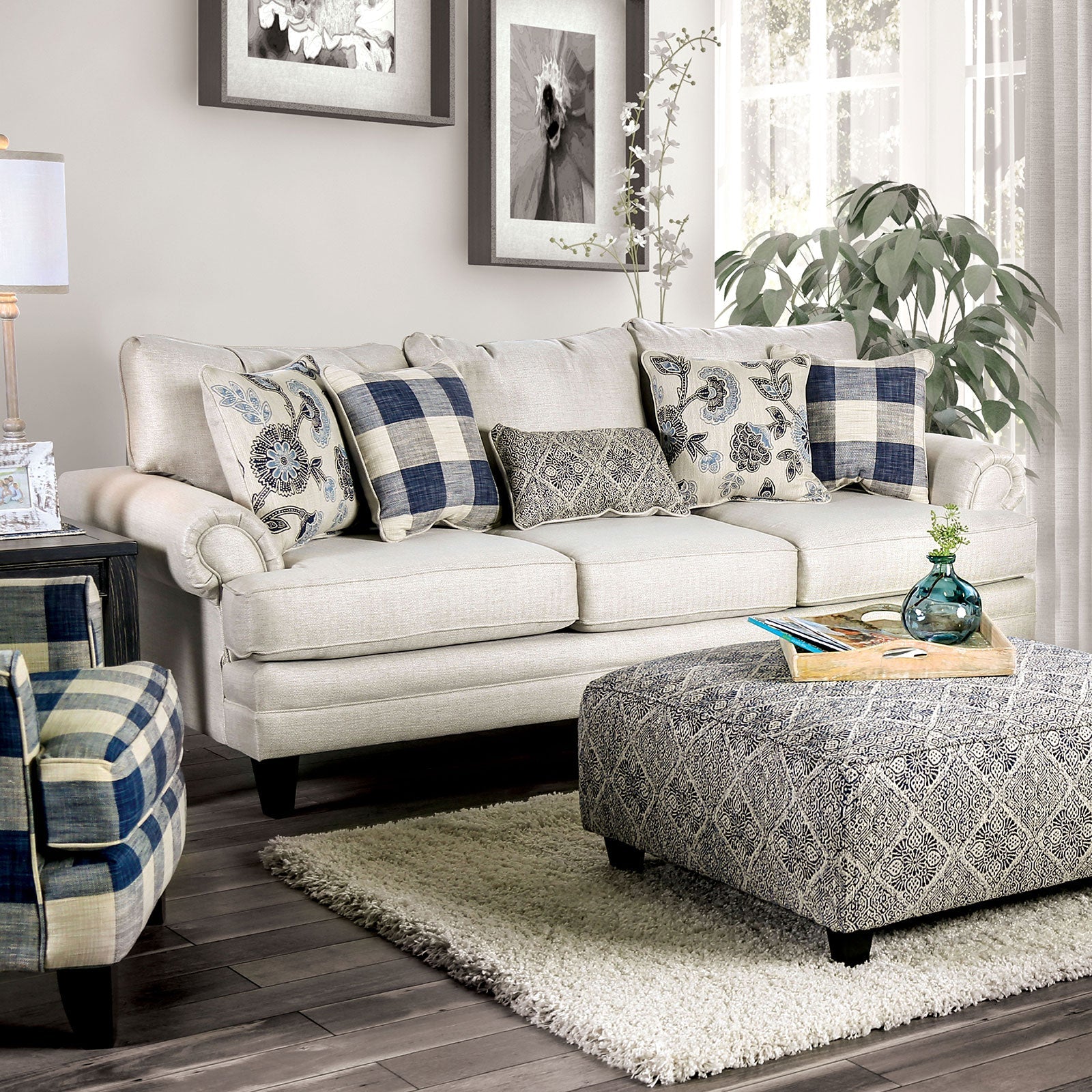 Nash Ivory Sofa & Loveseat