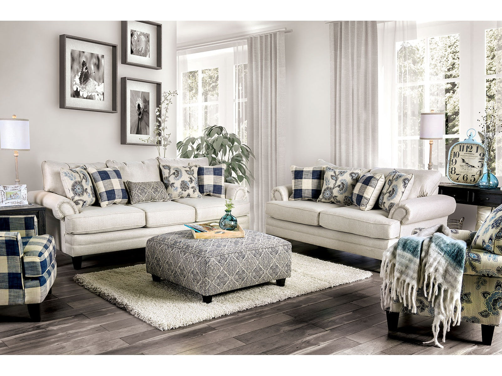Nash Ivory Sofa & Loveseat