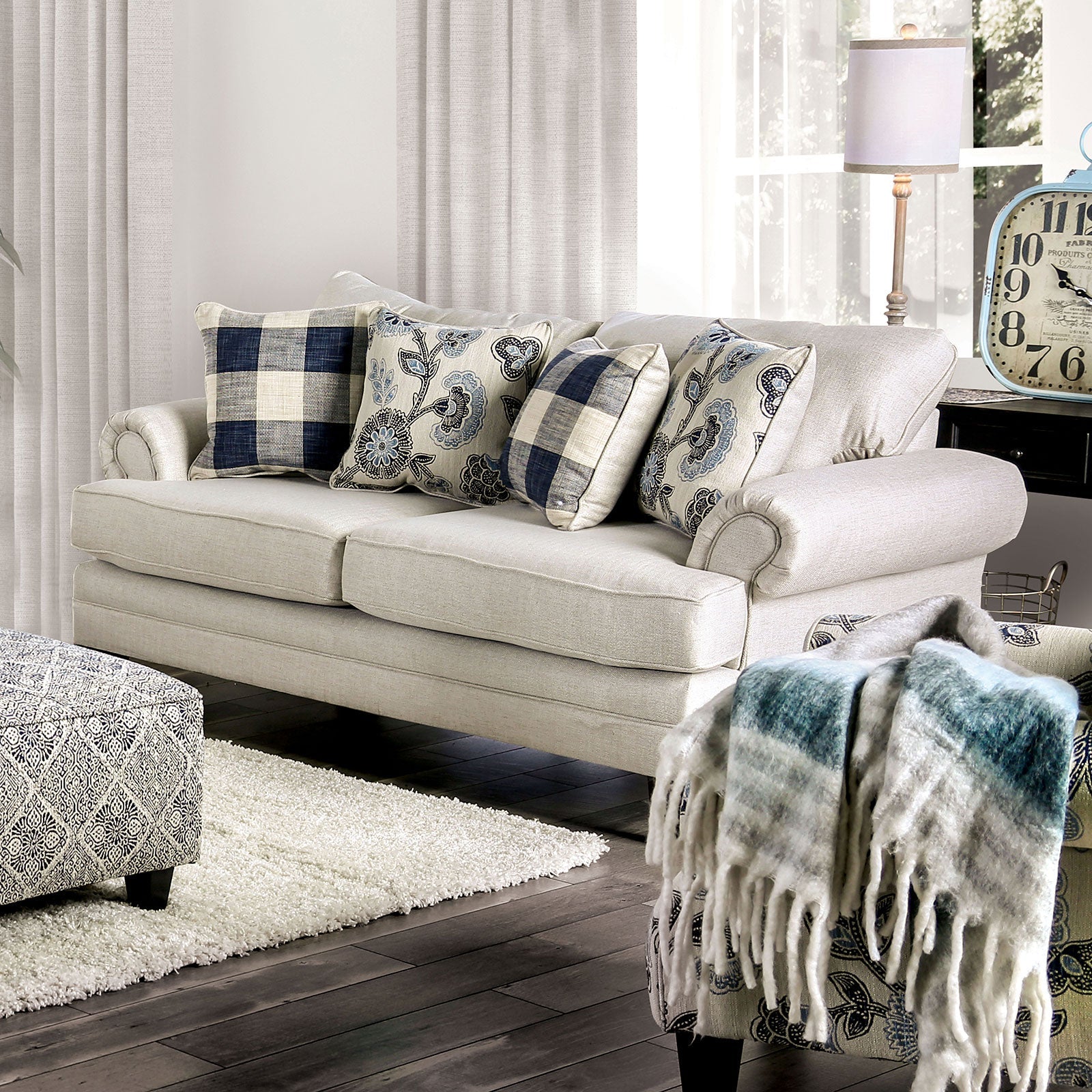 Nash Ivory Sofa & Loveseat