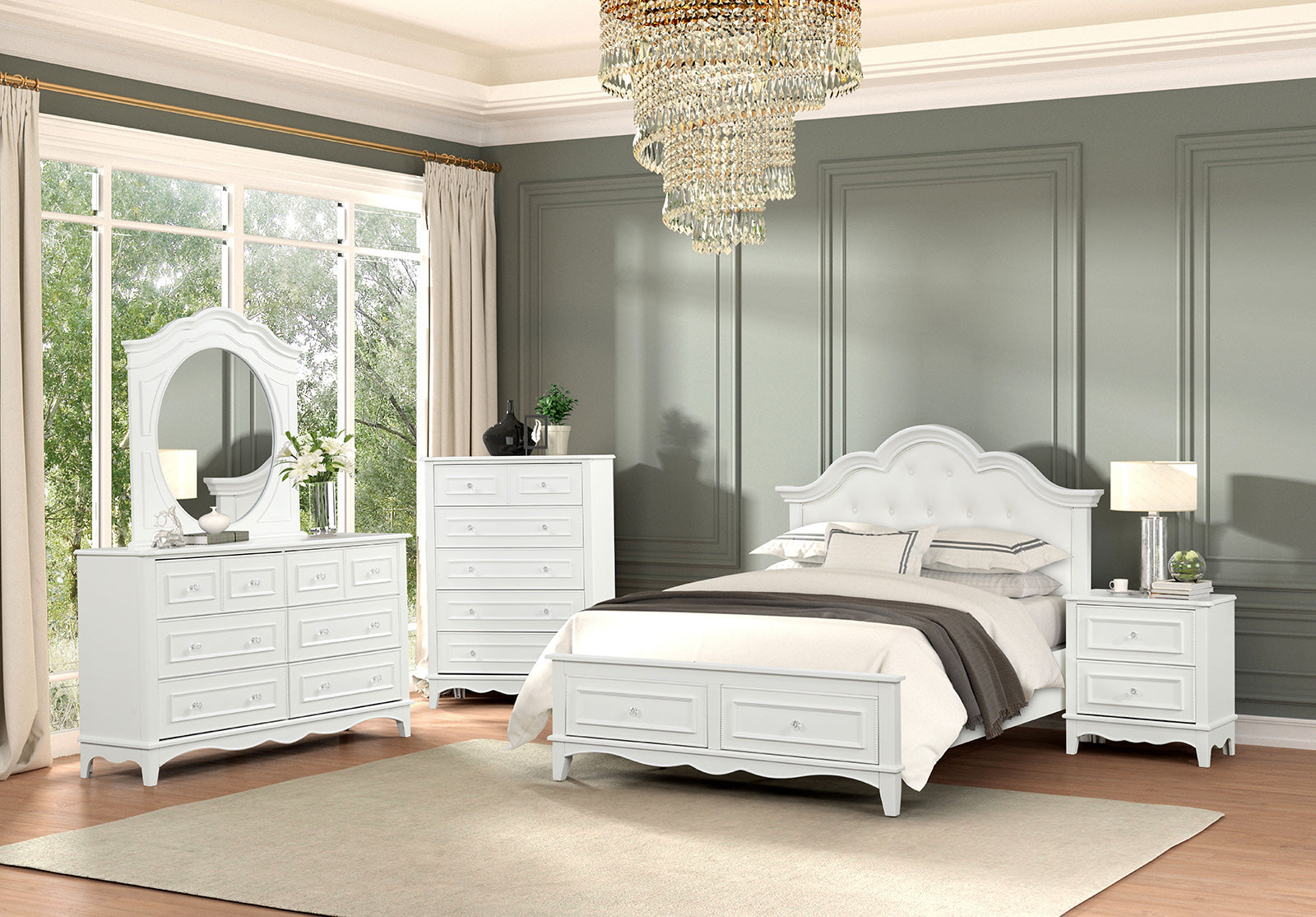 Naucalpan White Twin Bed