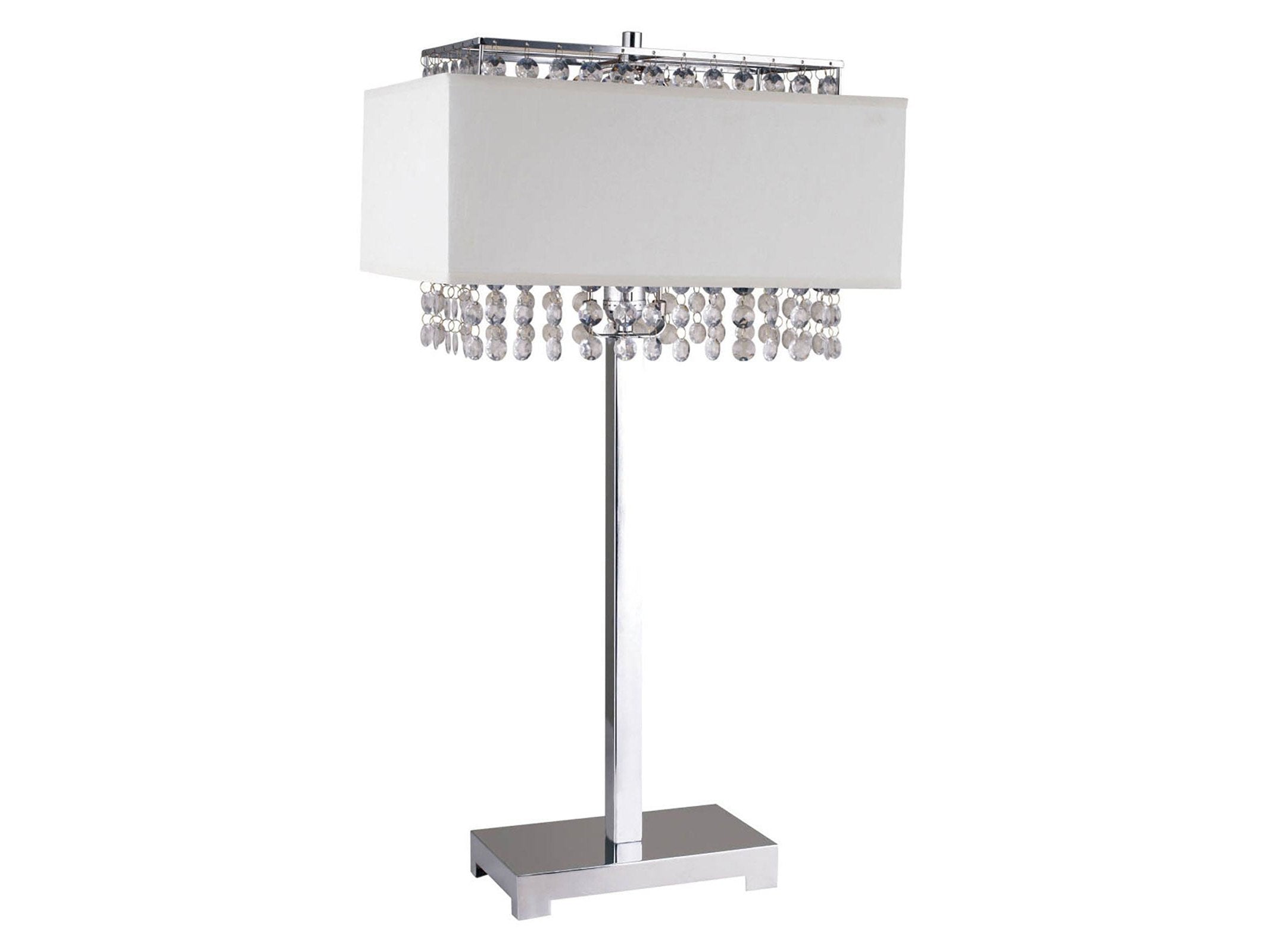 Naya Chrome/White Table Lamp