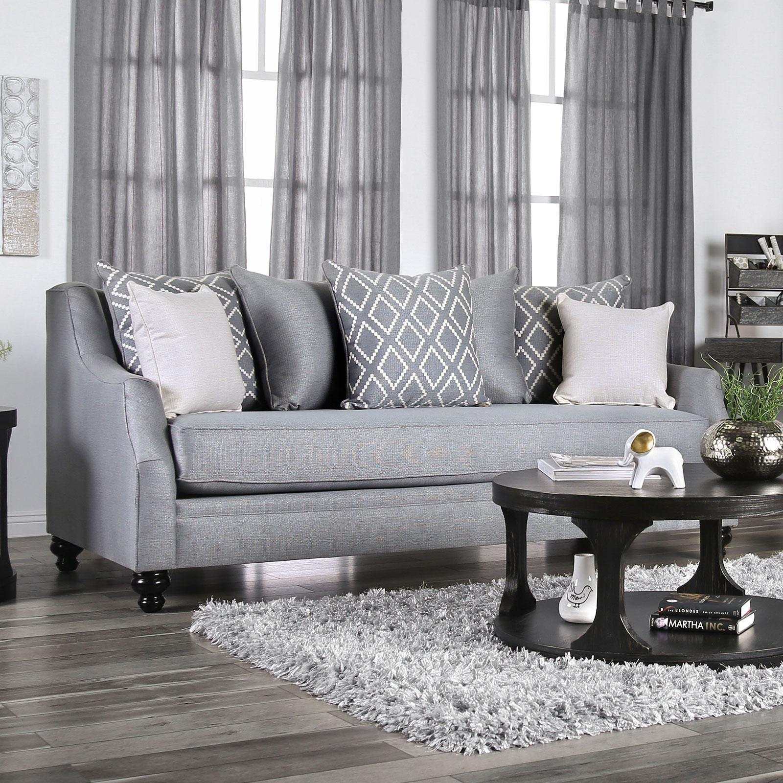 Nefyn Gray Stationary Sofa & Loveseat 2pc