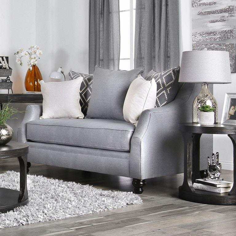 Nefyn Gray Stationary Sofa & Loveseat 2pc