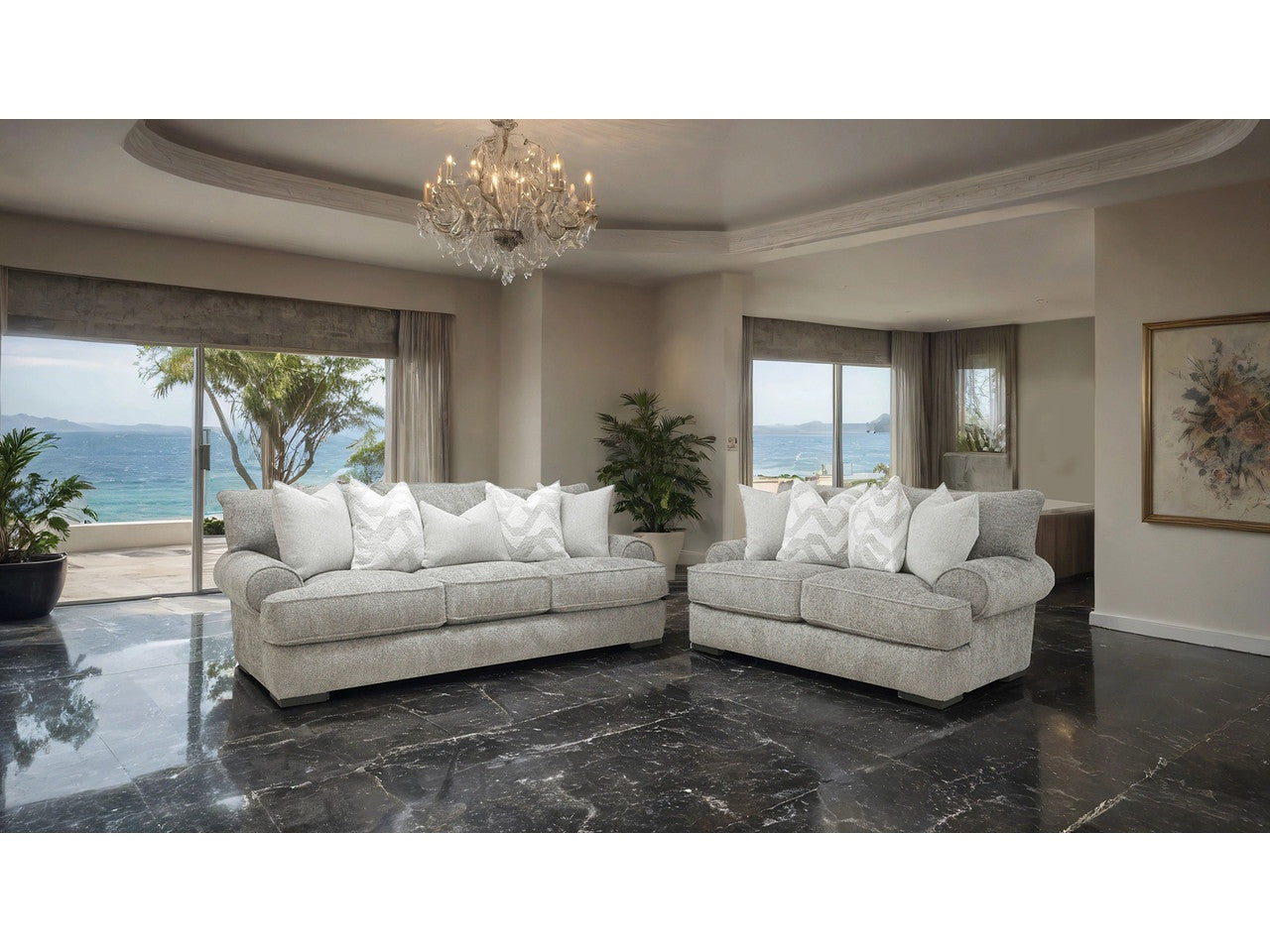 Nerone Gray Sofa & Loveseat