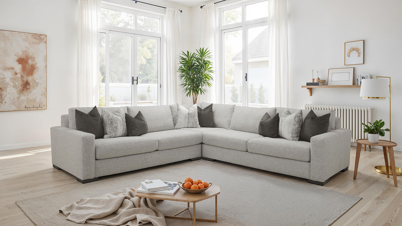 Nerone Light Gray Sectional