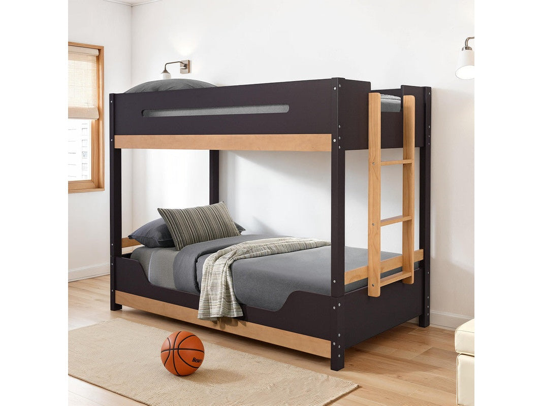 Nestor Black/Natural Twin/Twin Bunk Bed