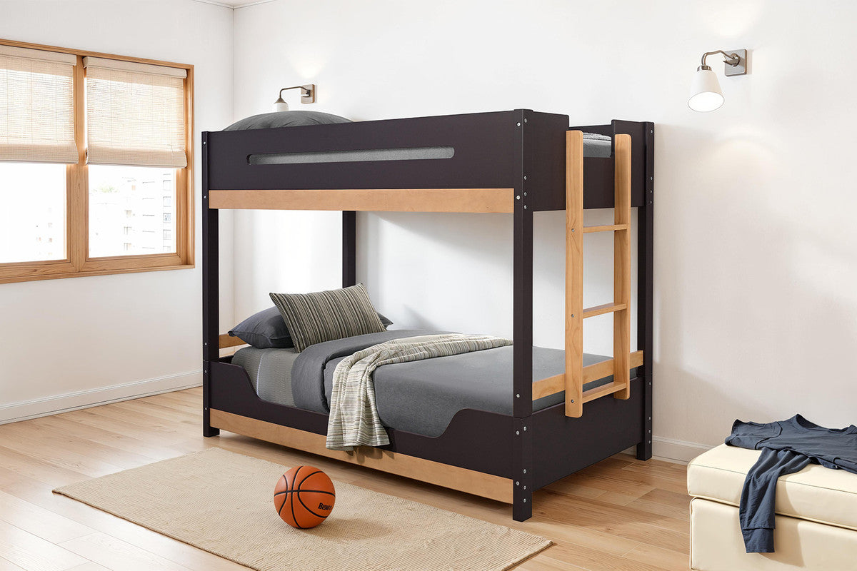 Nestor Black/Natural Twin/Twin Bunk Bed