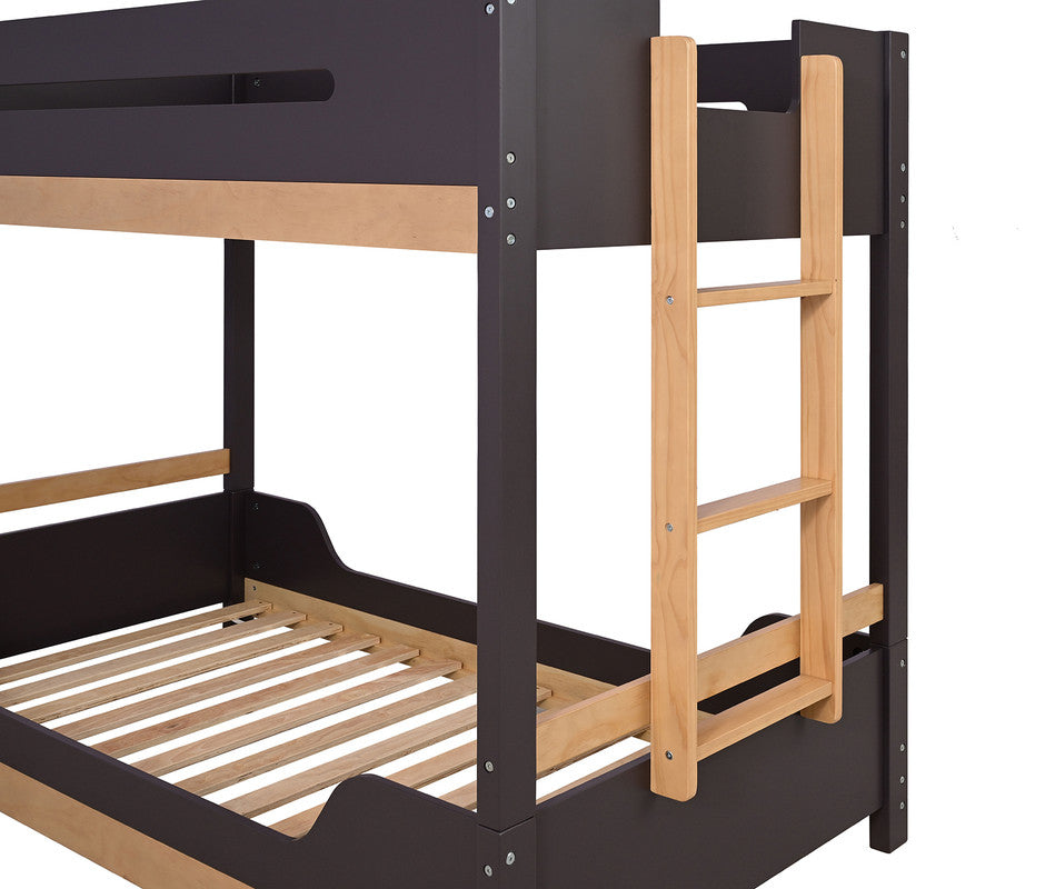 Nestor Black/Natural Twin/Twin Bunk Bed