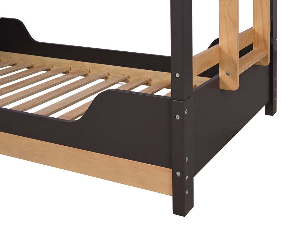 Nestor Black/Natural Twin/Twin Bunk Bed