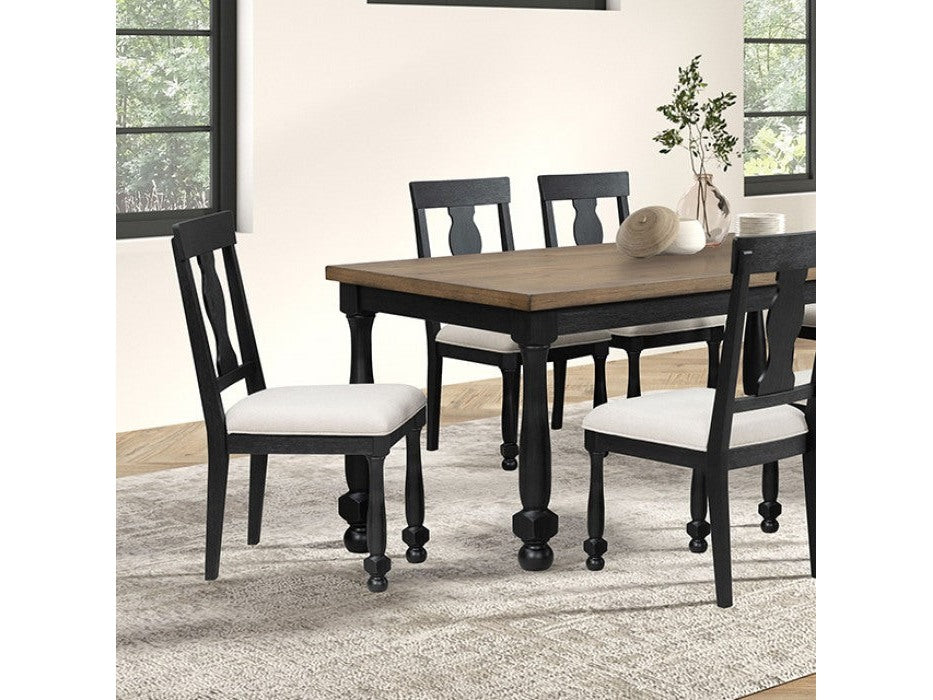 Neue Mills Black 7 Piece Dining Set