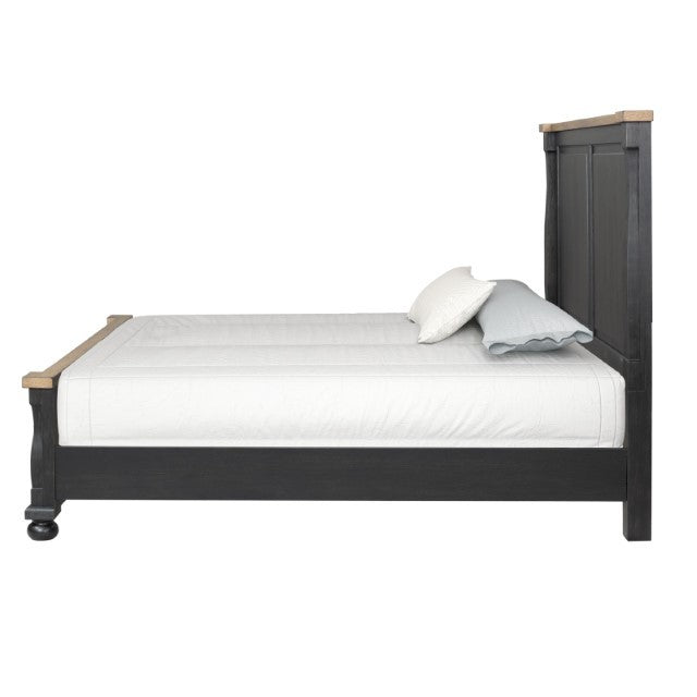 Neue Mills Black/Rustic Oak Queen 5 Piece Bedroom Set w/Chest (N2)
