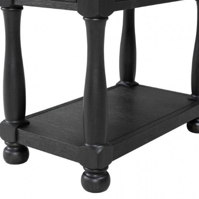 Neue Mills Weathered Black/Brown Chairside Table