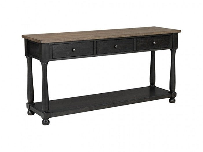 Neue Mills Weathered Black/Brown Sofa Table
