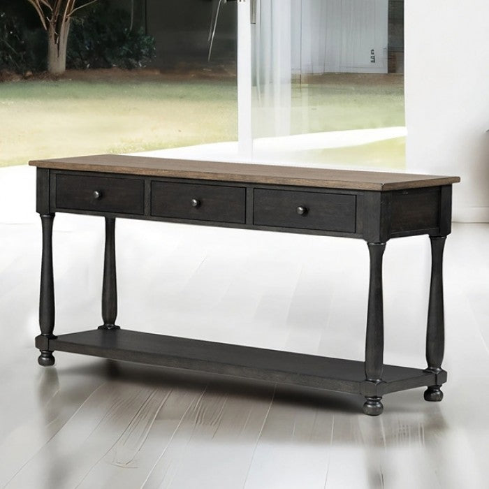 Neue Mills Weathered Black/Brown Sofa Table