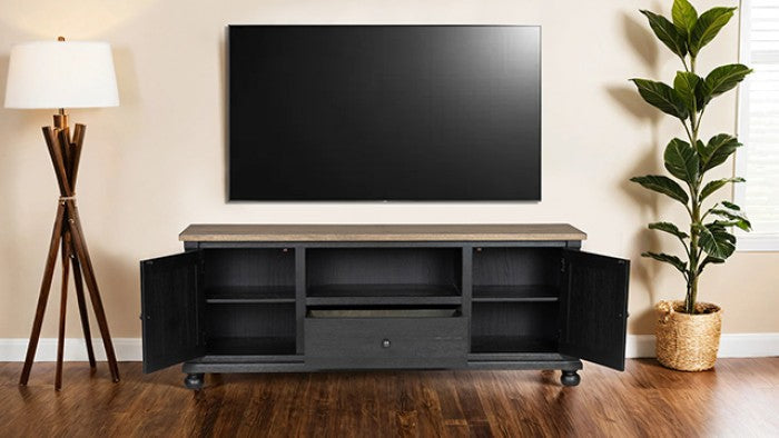 Neue Mills Weathered Black/Brown Tv Stand