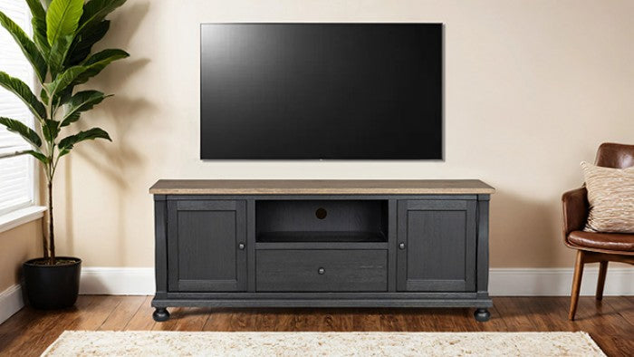 Neue Mills Weathered Black/Brown Tv Stand