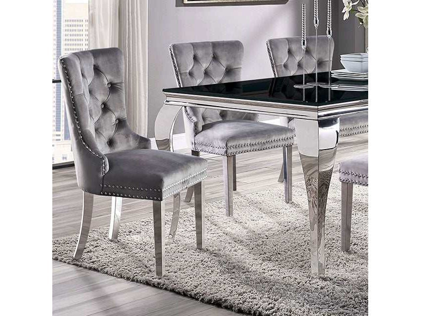 Neuveville Black/Chrome Dining Table