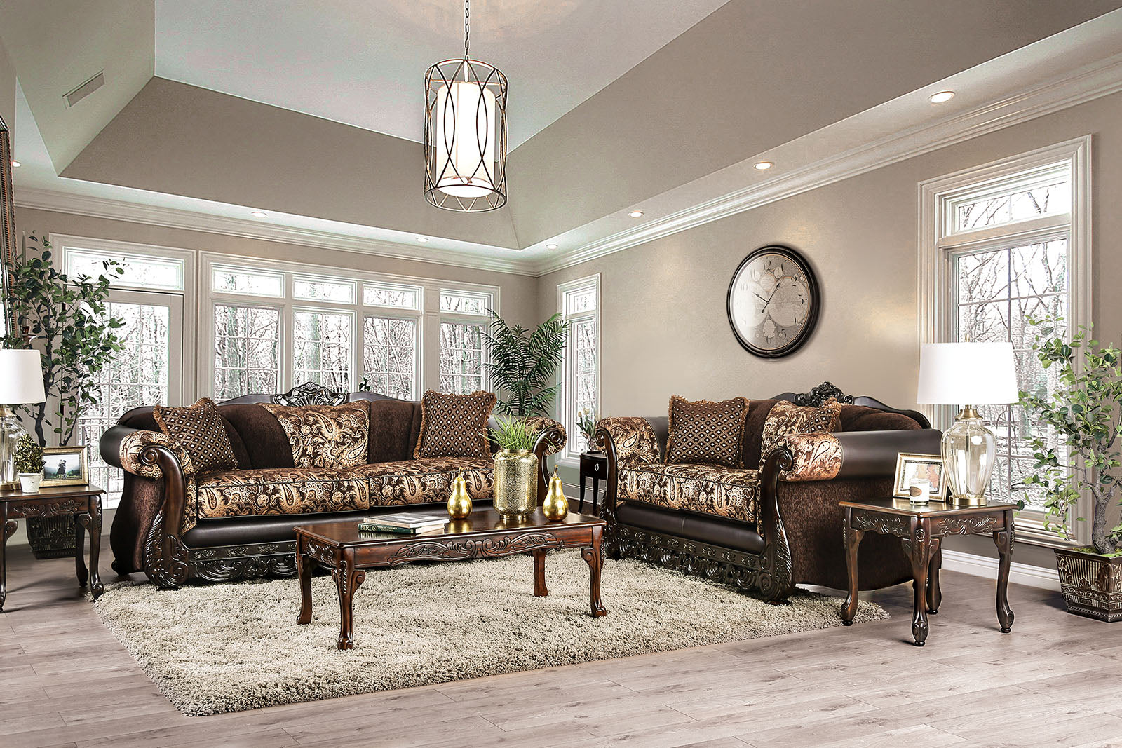 Newdale Brown/Gold Loveseat