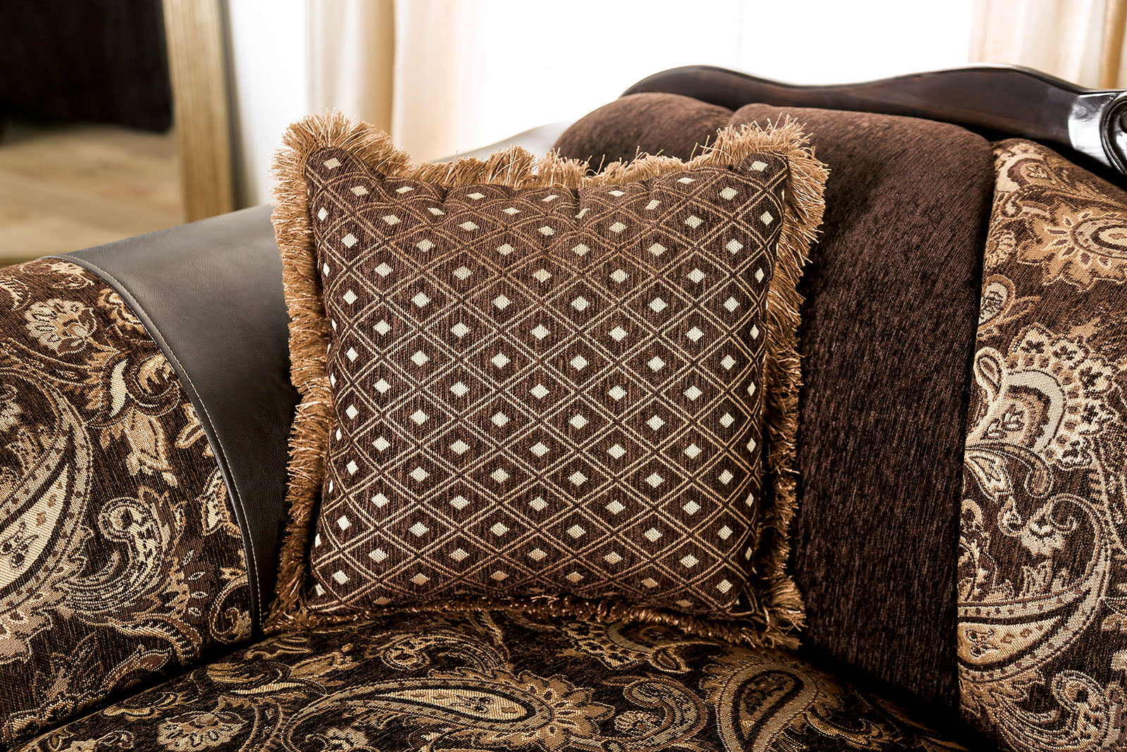 Newdale Brown/Gold Sofa & Loveseat