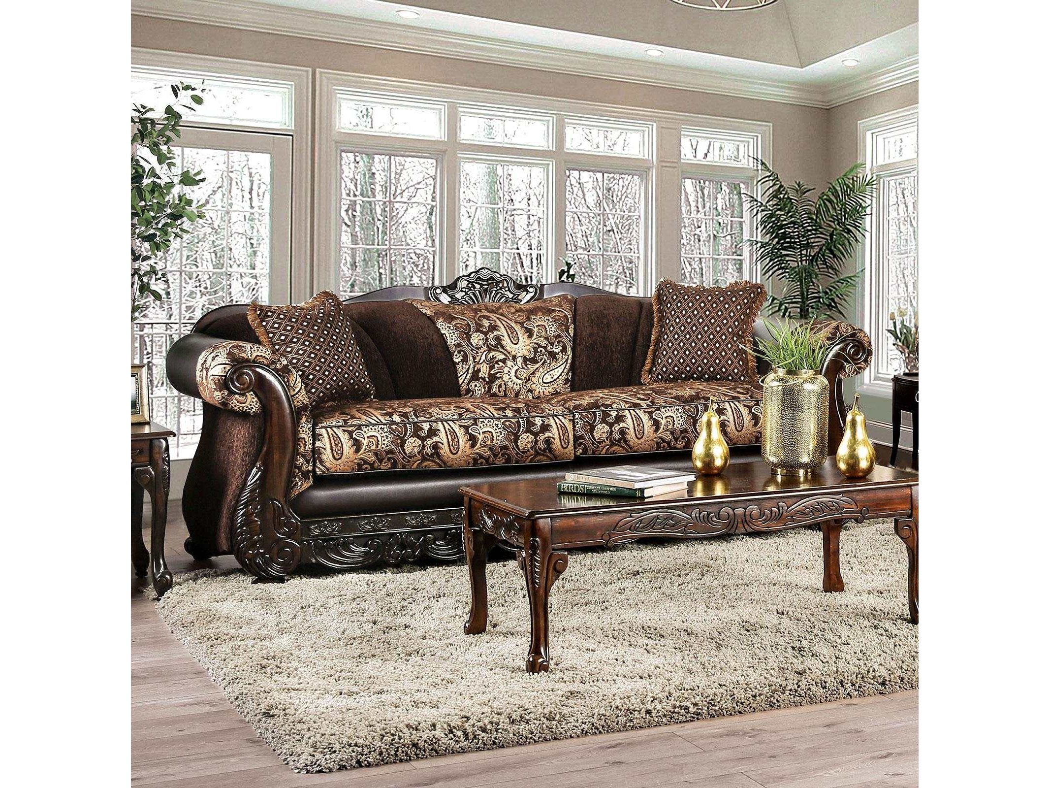 Newdale Brown & Gold Sofa