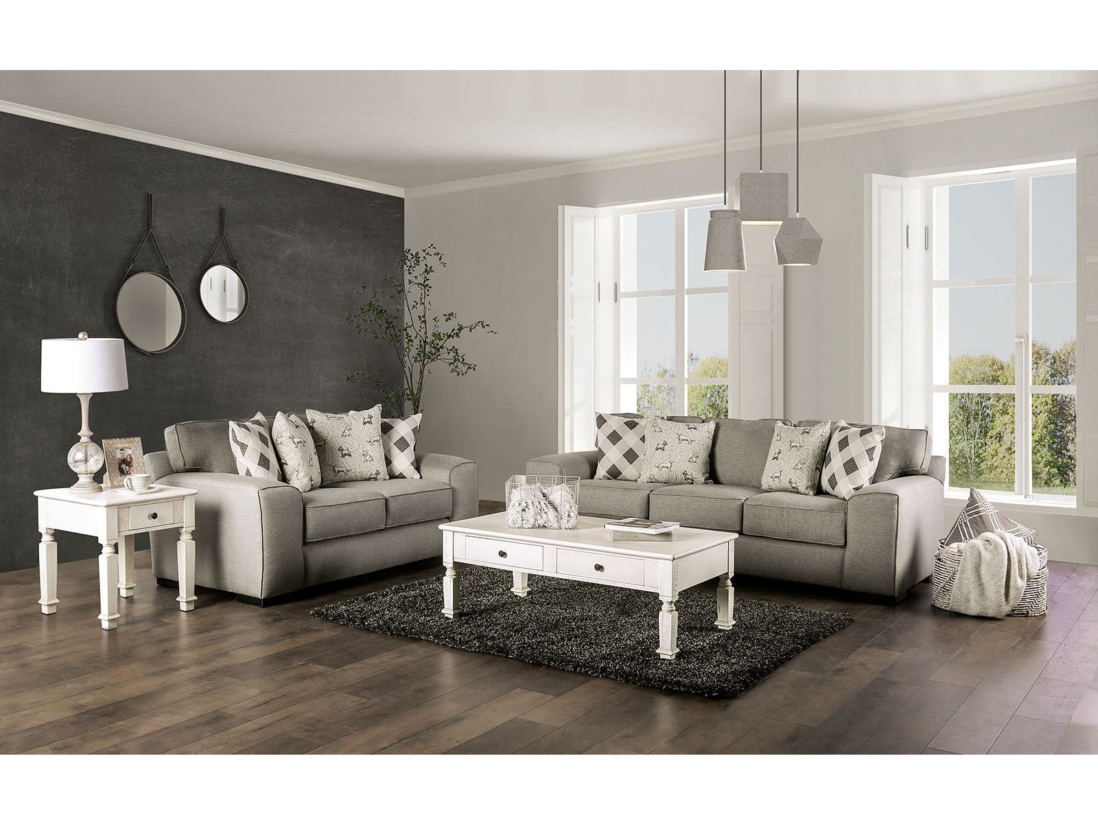 Newry Gray Sofa & Loveseat