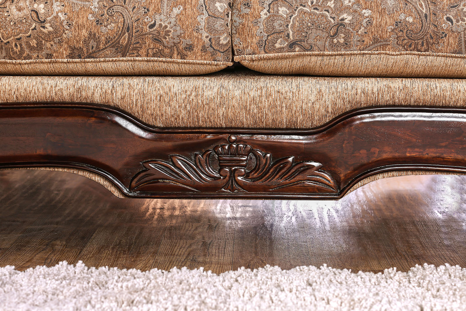 Nicanor Tan/Gold Sofa
