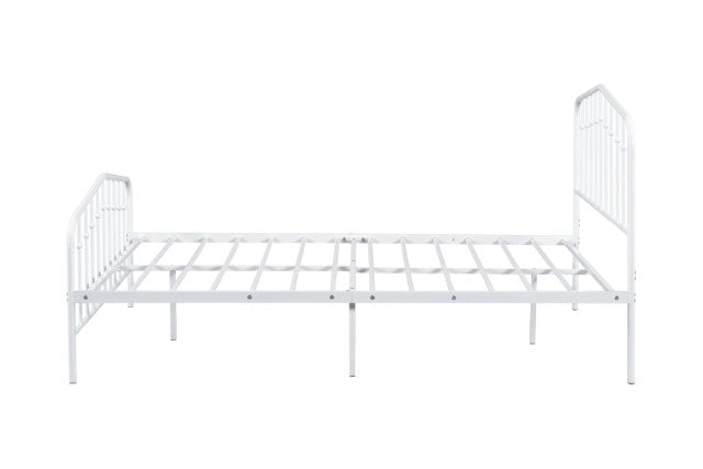 Nicoli White Full Metal Bed