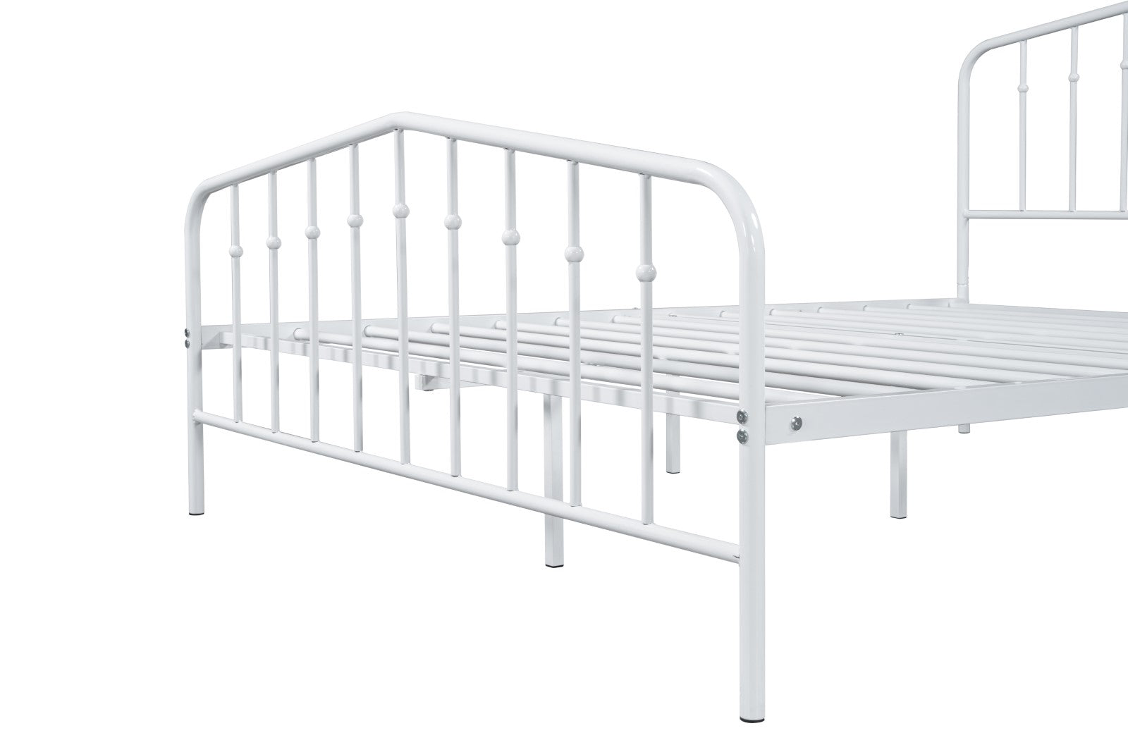 Nicoli White Full Metal Bed