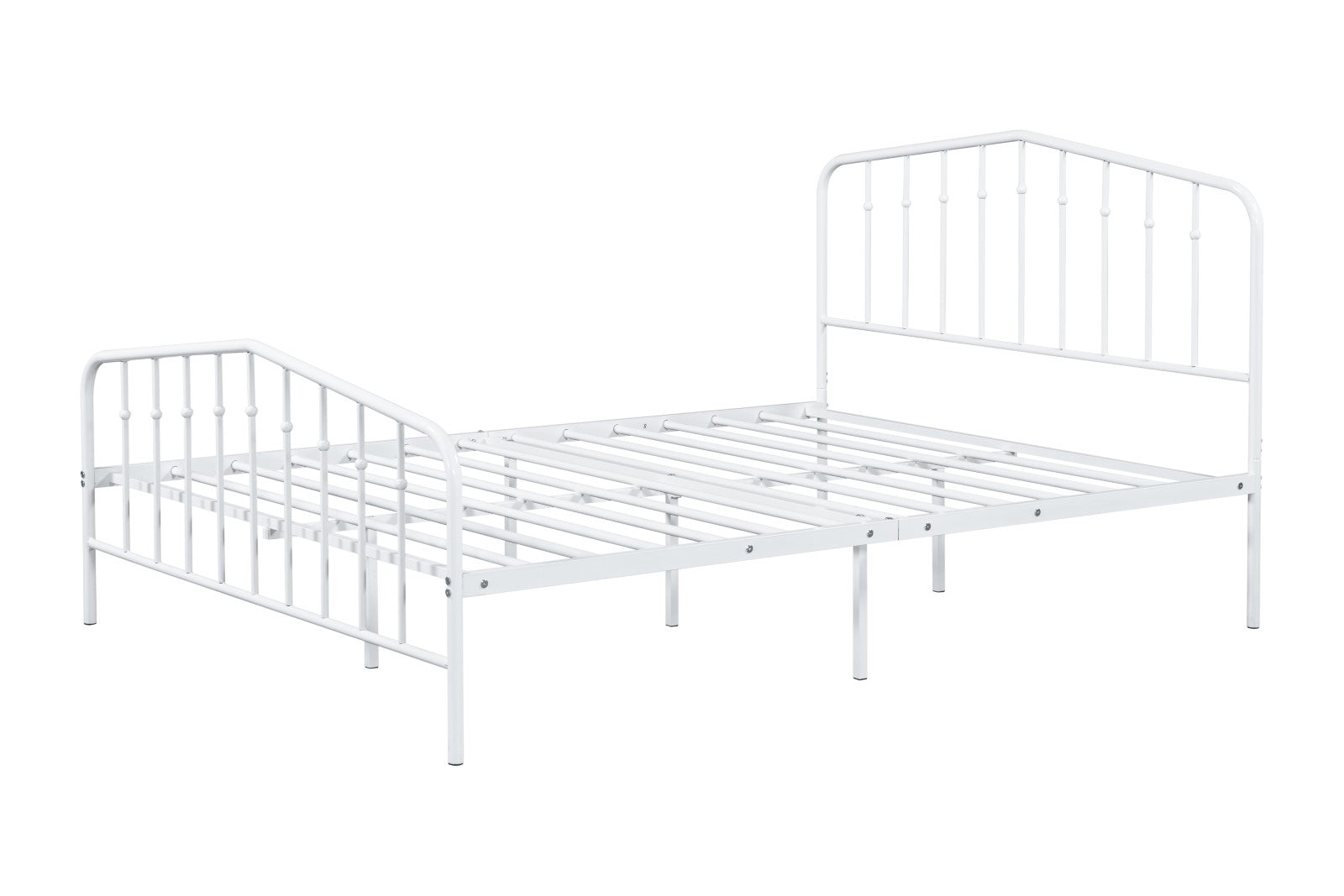 Nicoli White Full Metal Bed