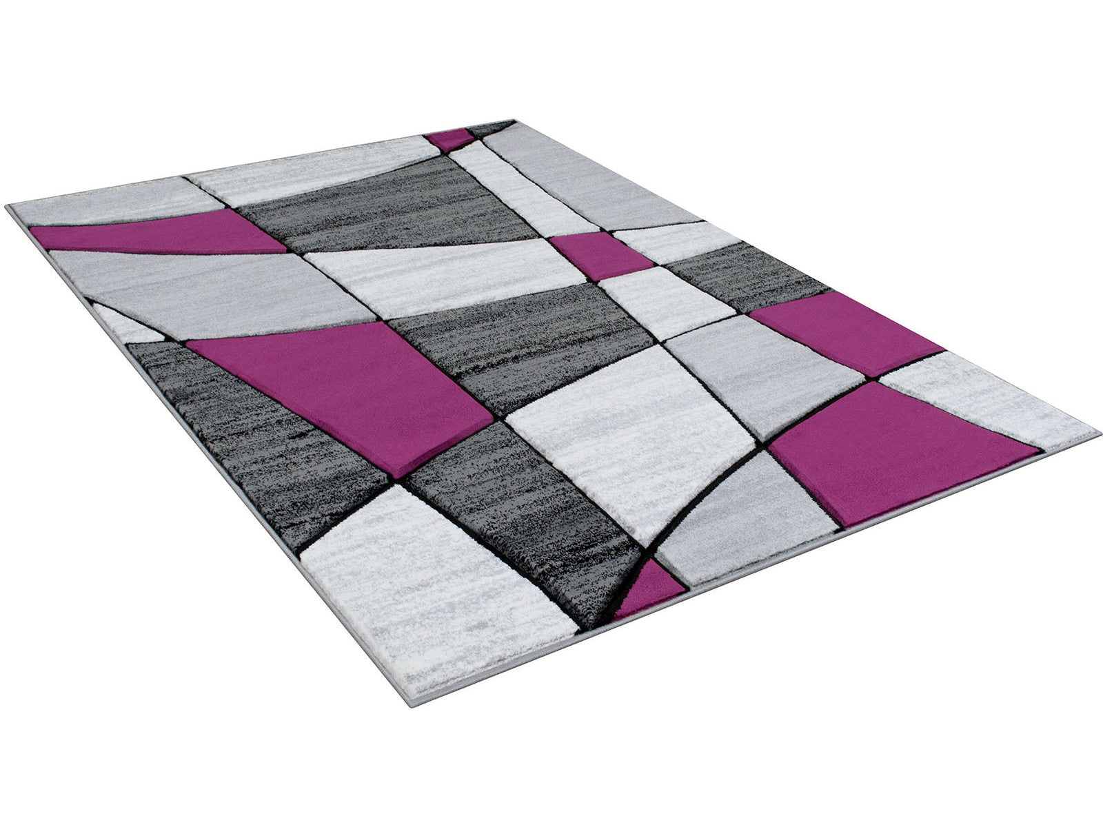 Niksar Gray/Purple 5' X 7' Area Rug