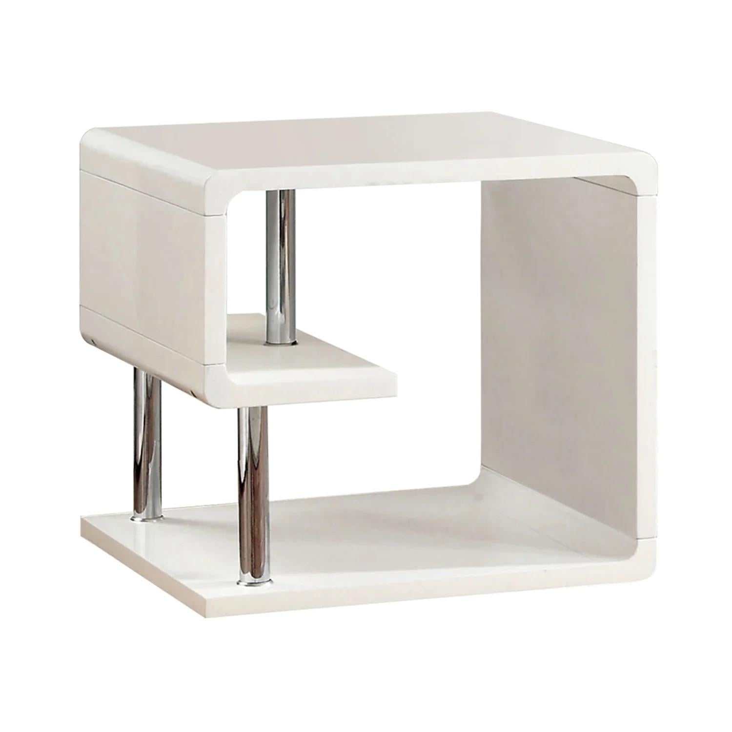 Ninove White End Table