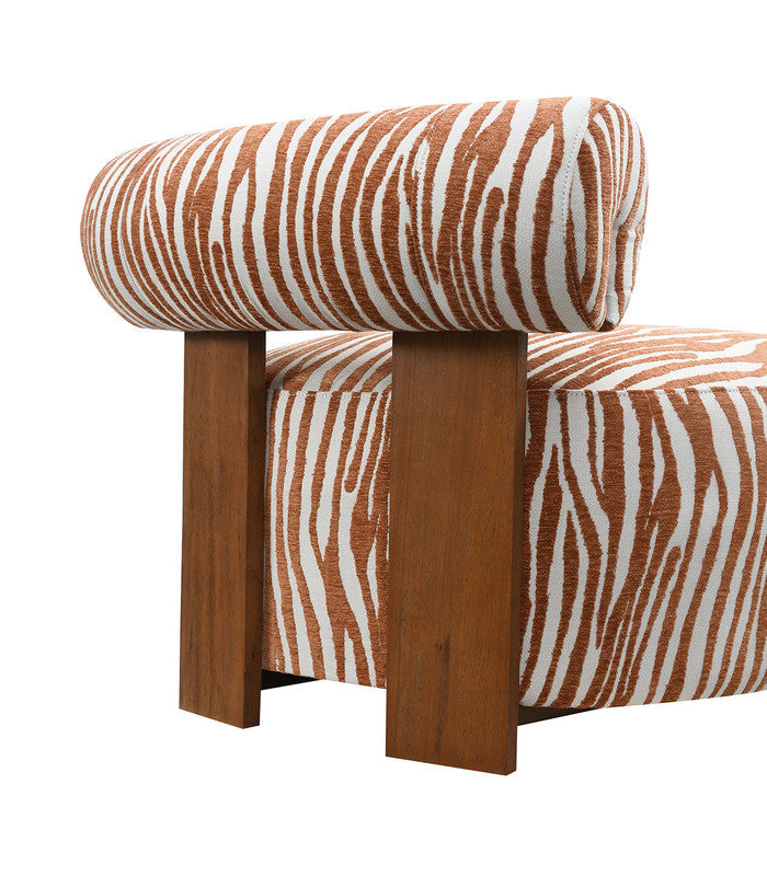 Niobe Rustic Orange Accent Chair