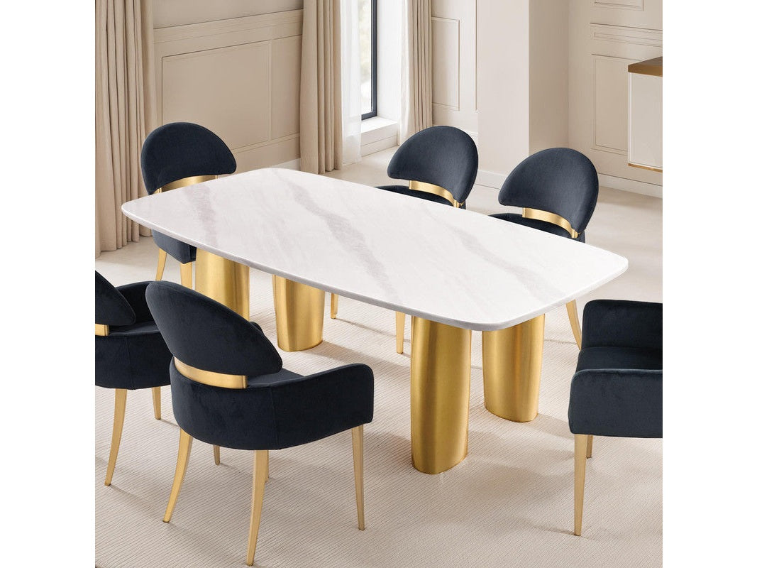 Northall White/Gold Dining Table