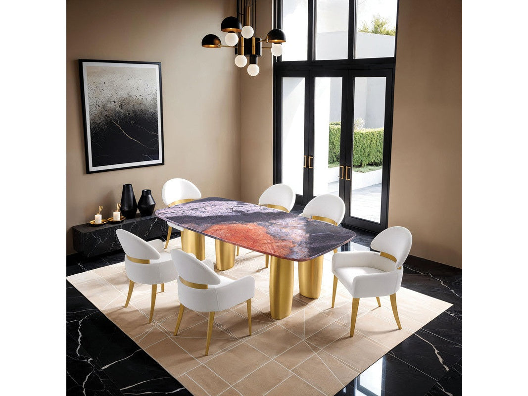 Northolt Black/Gray/Matte Gold 5 Pc. Dining Table Set