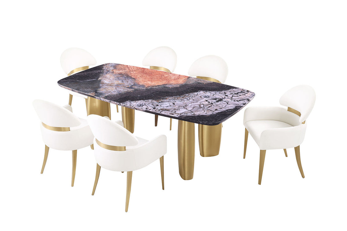 Northolt Black/Gray/Matte Gold 5 Pc. Dining Table Set