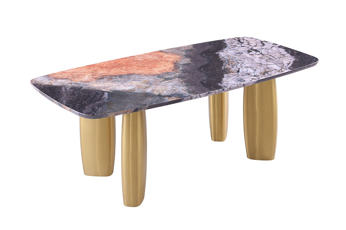 Northolt Black/Gray/Matte Gold 5 Pc. Dining Table Set
