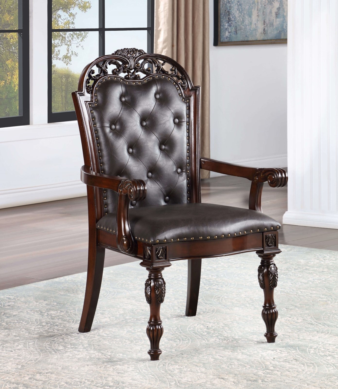 Nouvelle Brown Cherry 7 Pc. Dining Room Set