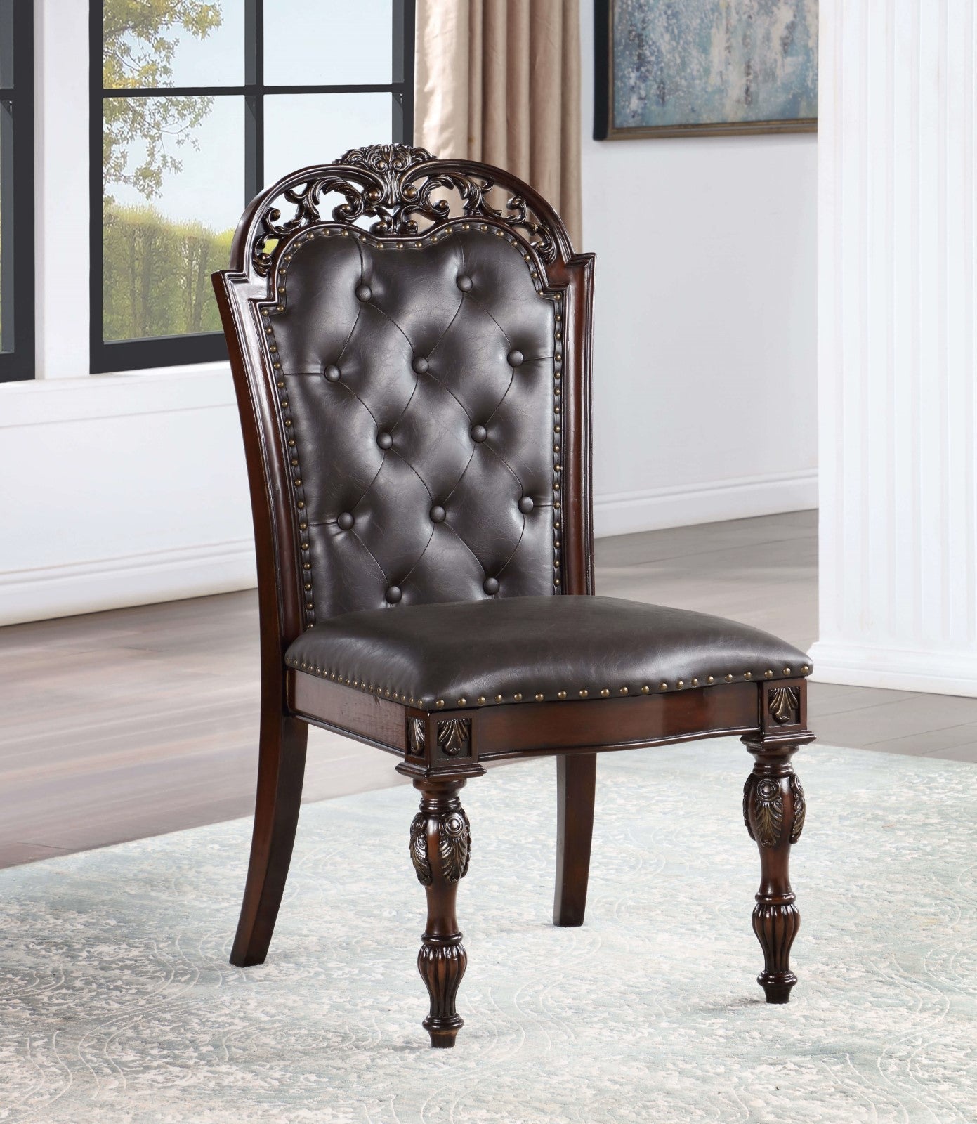 Nouvelle Brown Cherry 7 Pc. Dining Room Set