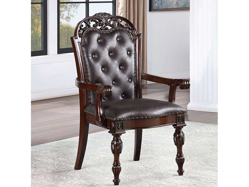 Nouvelle Brown Cherry Arm Chair (Set of 2)