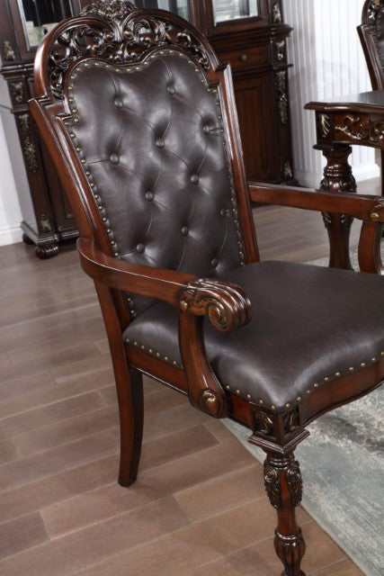 Nouvelle Brown Cherry Arm Chair (Set of 2)