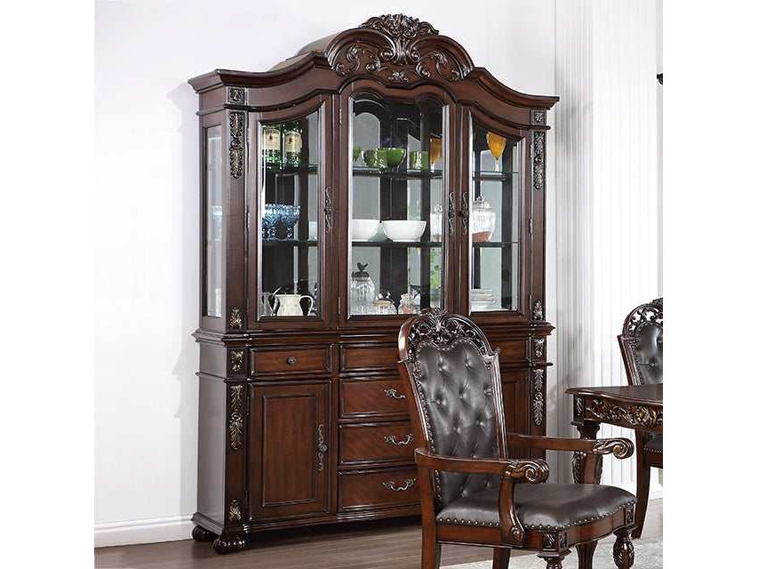 Nouvelle Brown Cherry Hutch & Buffet