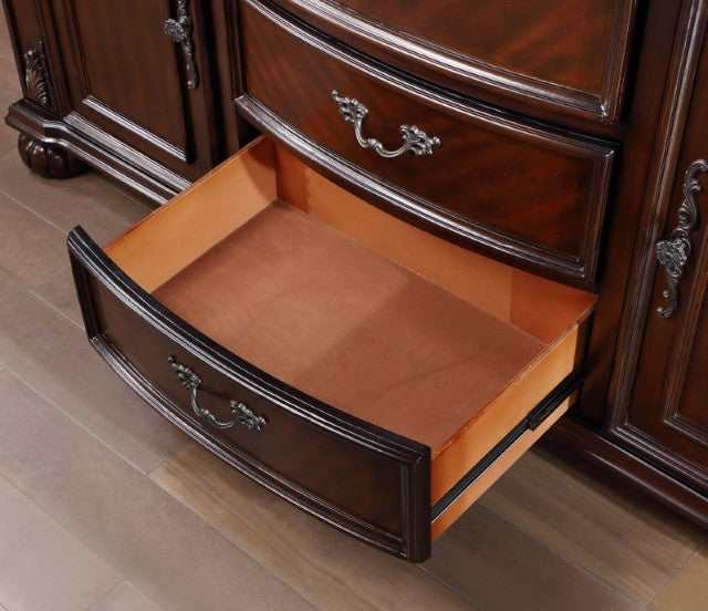 Nouvelle Brown Cherry Hutch & Buffet