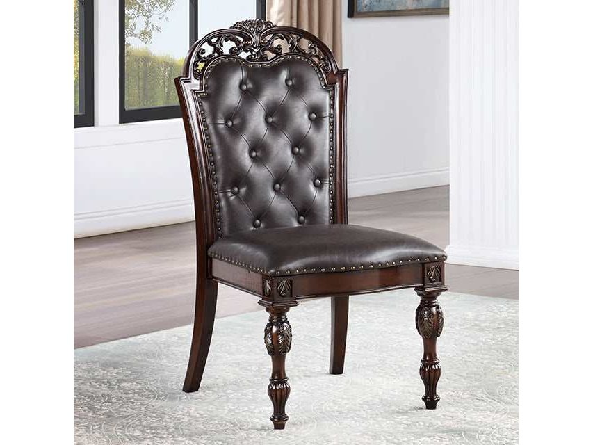 Nouvelle Brown Cherry Side Chair (Set of 2)