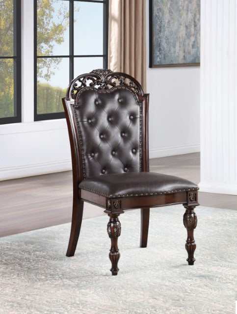 Nouvelle Brown Cherry Side Chair (Set of 2)