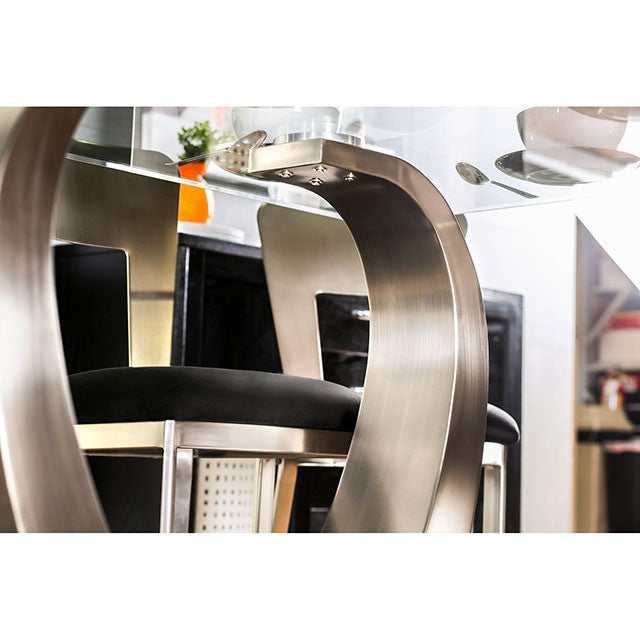 Nova Silver/Black Dining Table