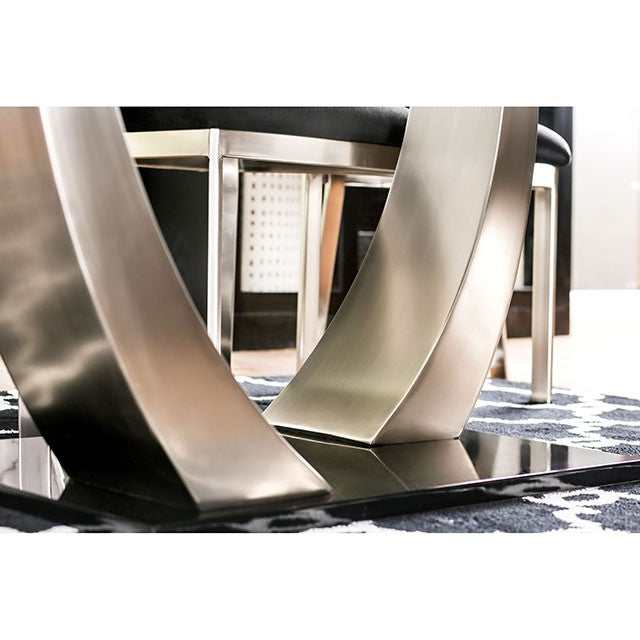Nova Silver/Black Dining Table